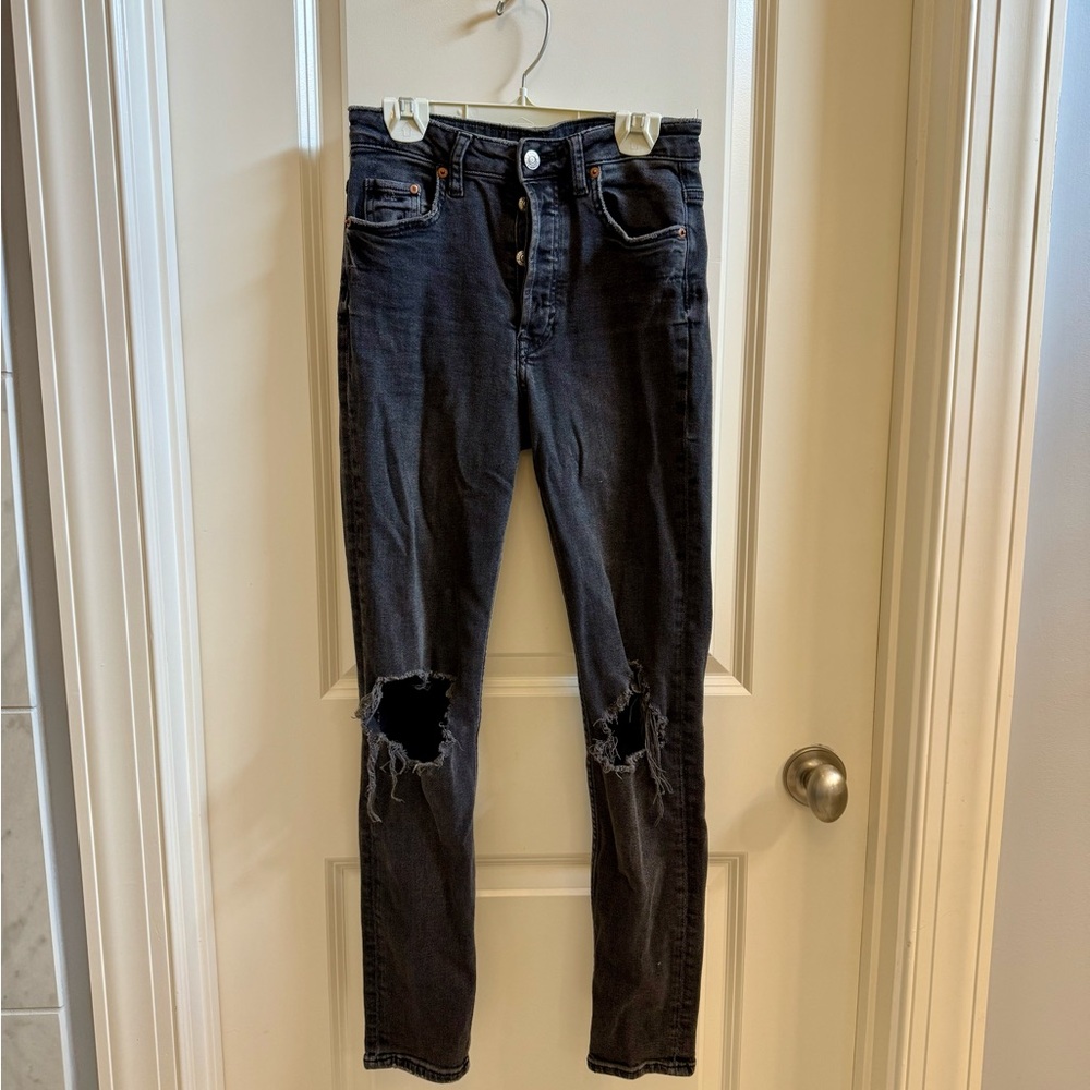 H&M Vintage Skinny Coupe Black Jeans - 25